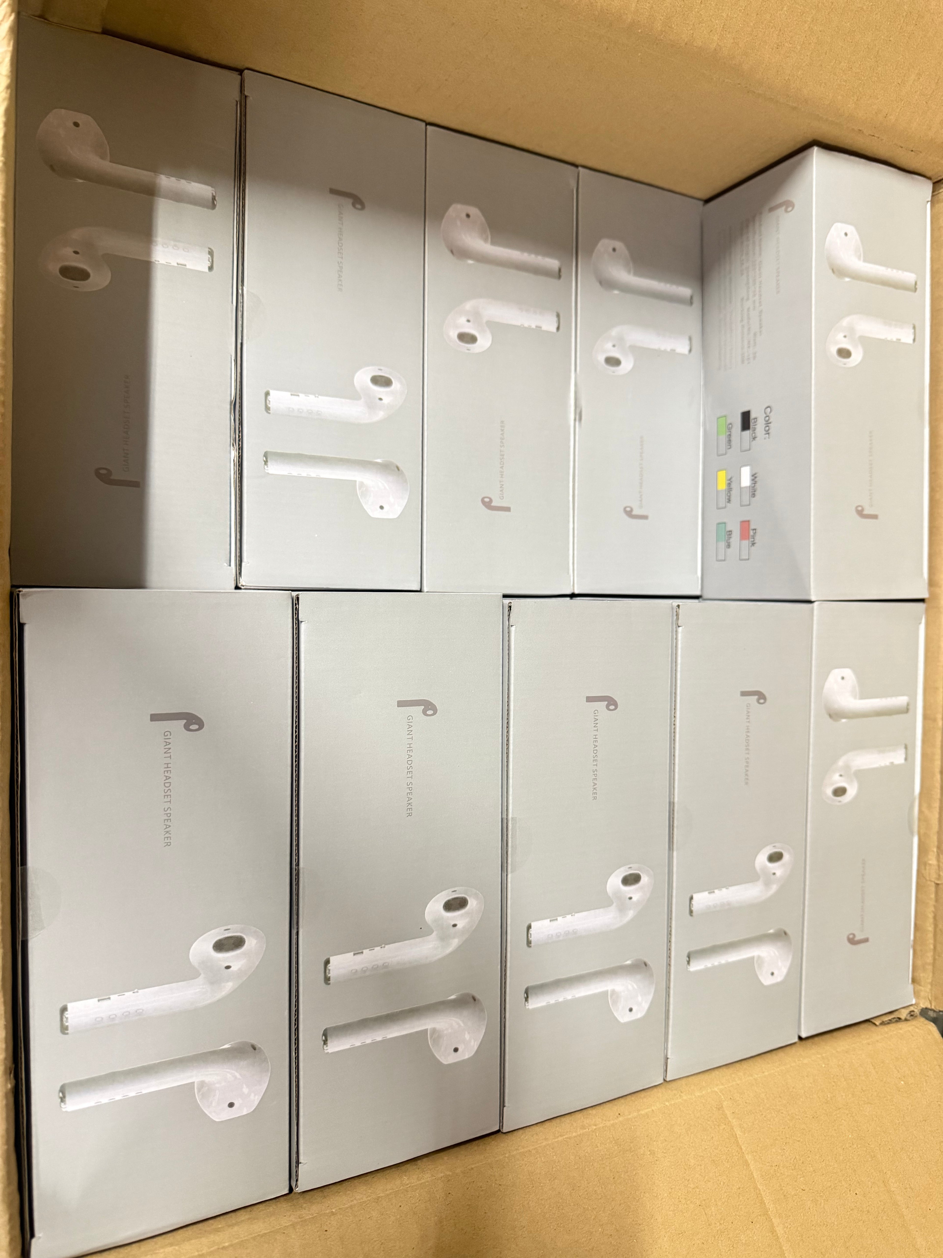 30PCS Giant Bluetooth Speaker – AirPods Style with Phone Holder Stand (Wireless Speaker Bulk Pack)