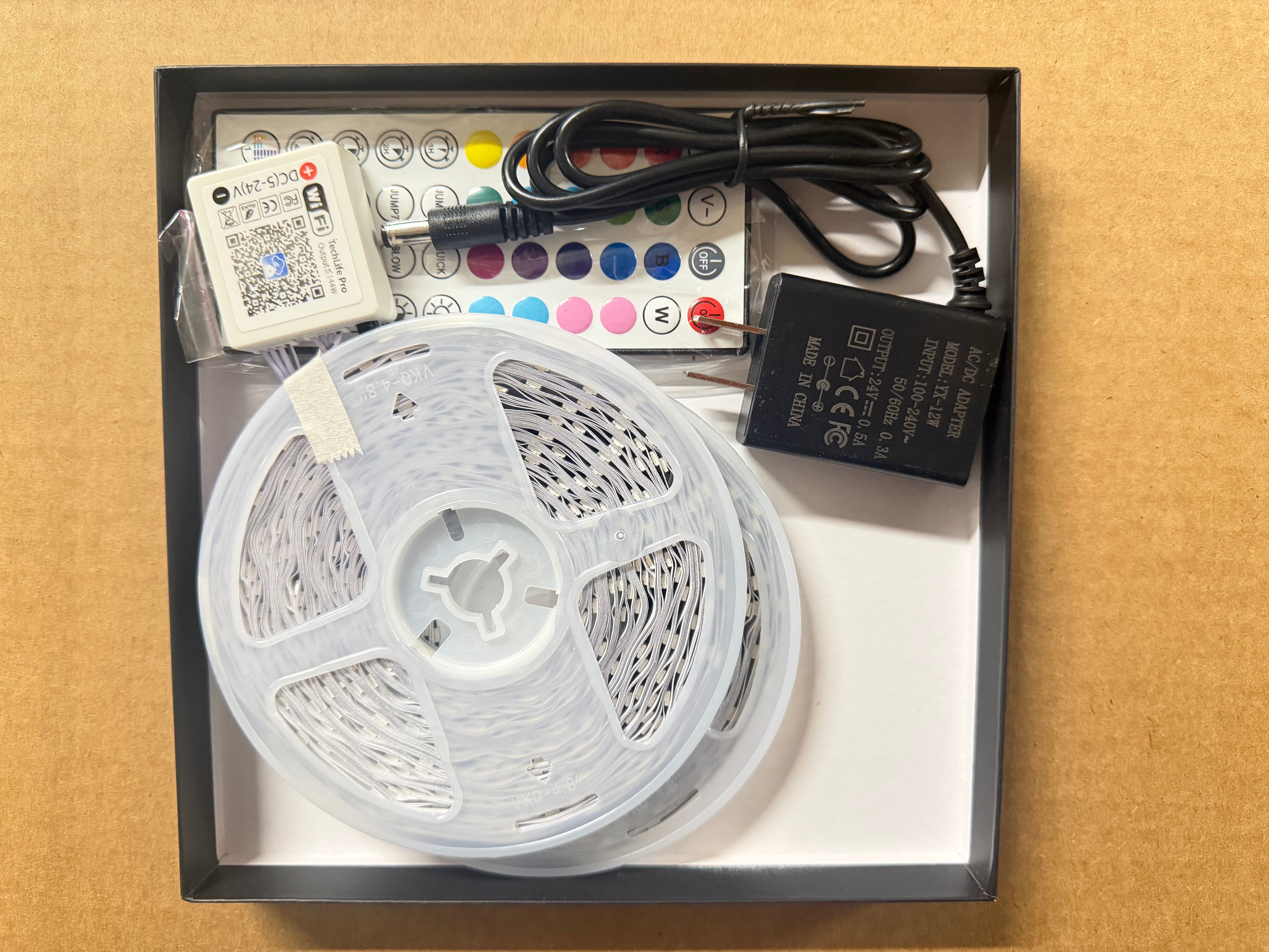 50PCS RGB LED Strip Lights – Remote & APP Control Color Changing Lights for Room Decor (Bulk Pack)