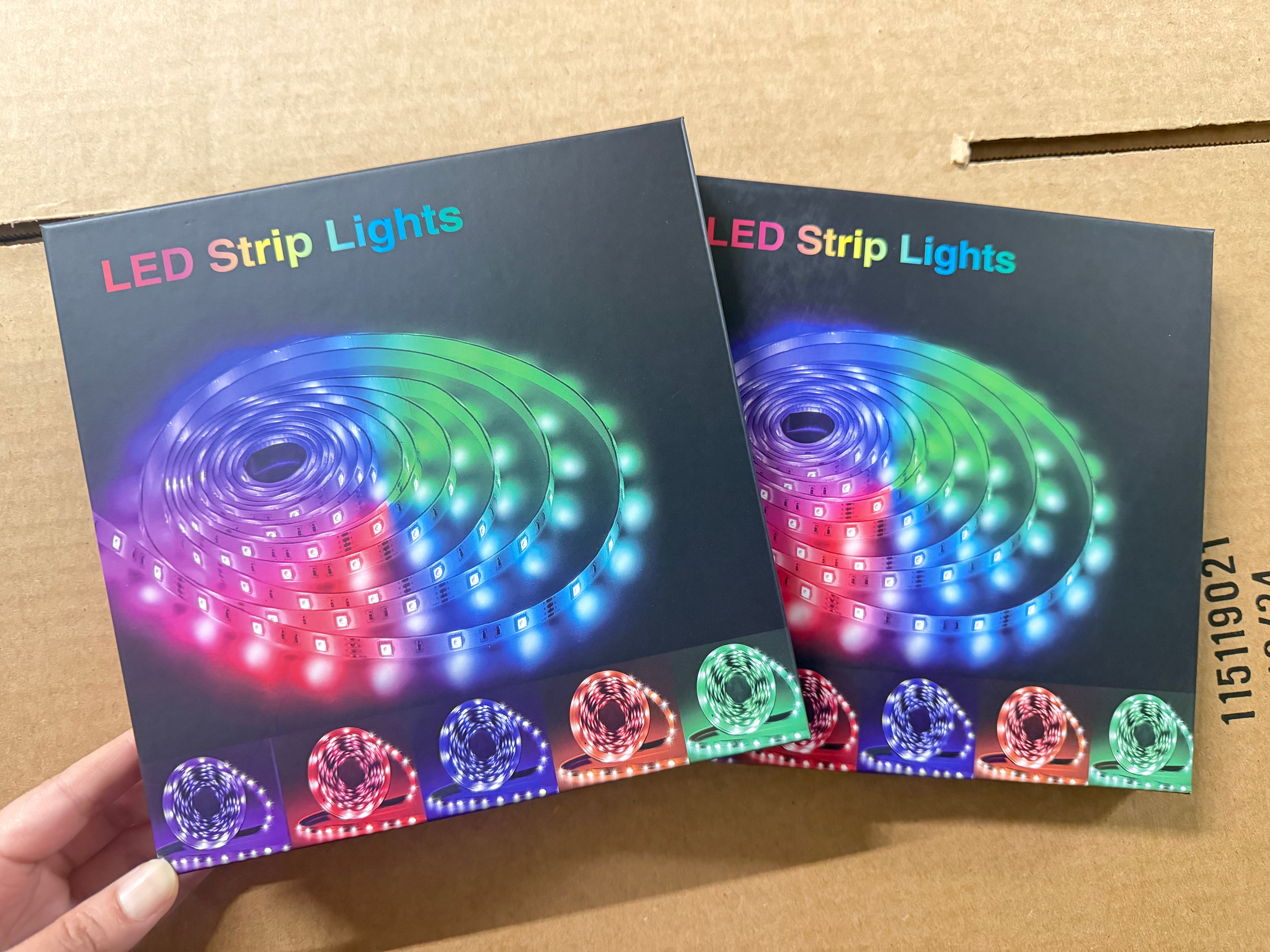 50PCS RGB LED Strip Lights – Remote & APP Control Color Changing Lights for Room Decor (Bulk Pack)