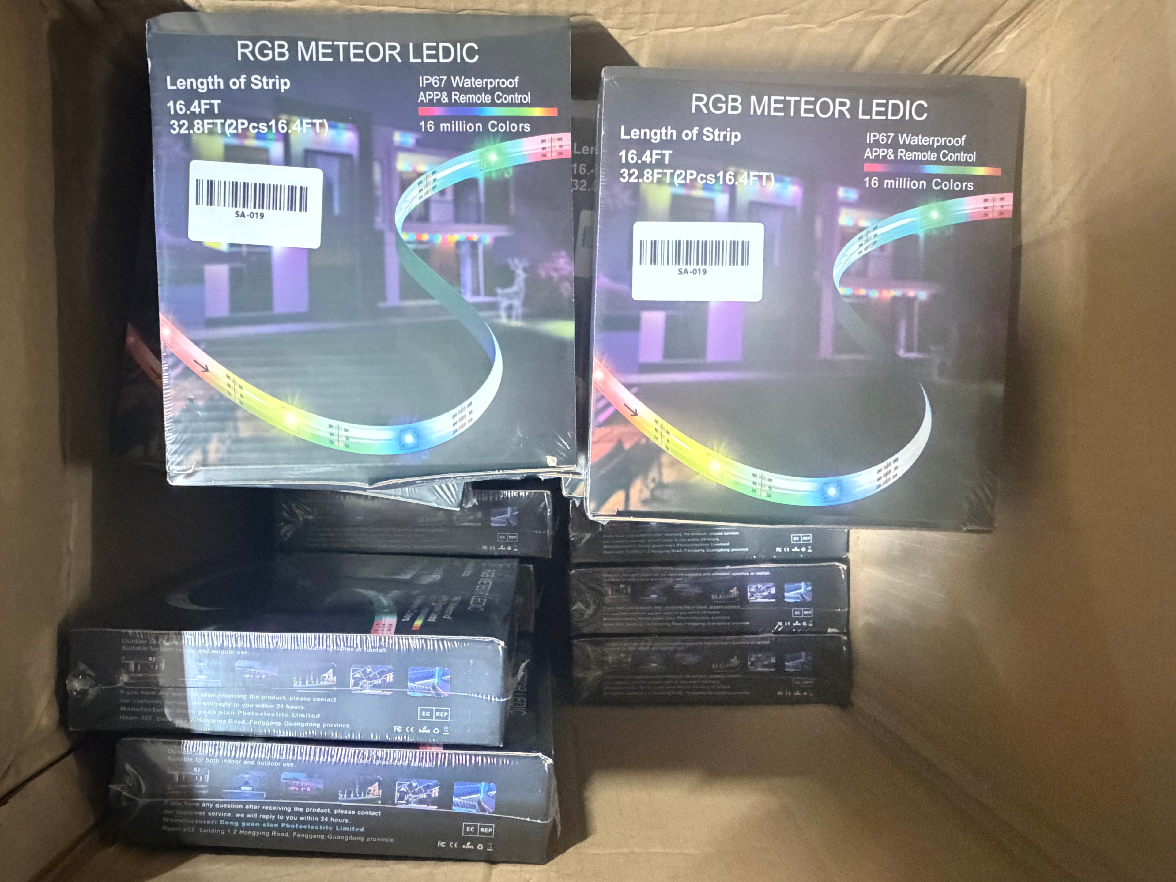 32PCS RGB LED Strip Lights – 32.8FT with Remote & APP Control for Room, Gaming & Home Decor (Bulk Pack)