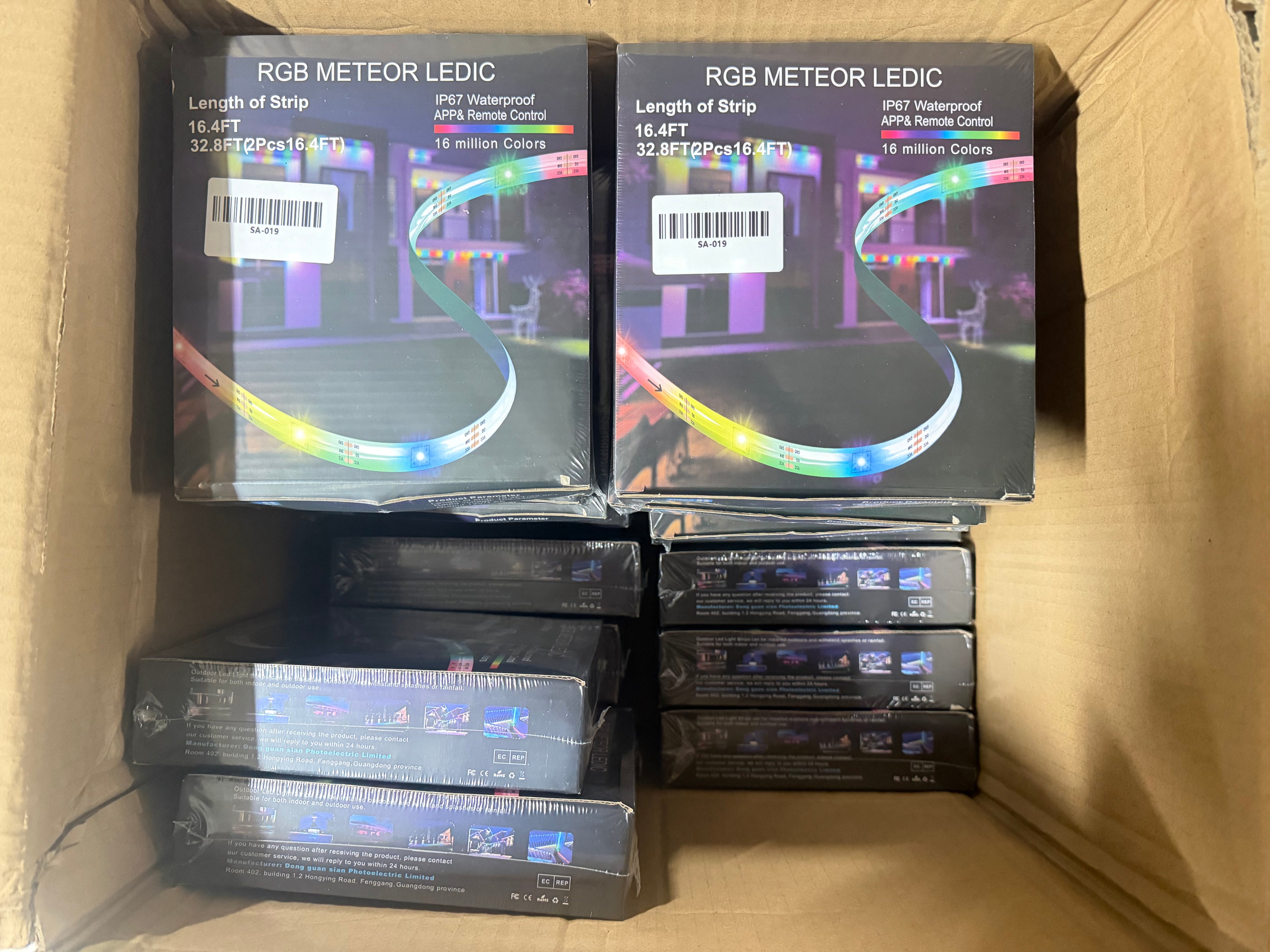 32PCS RGB LED Strip Lights – 32.8FT with Remote & APP Control for Room, Gaming & Home Decor (Bulk Pack)